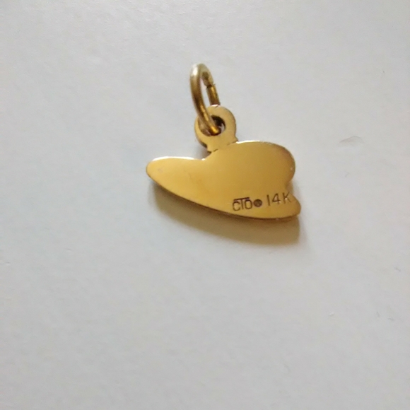 VINTAGE 14K GOLD TRIPLE A AUTO CLUB CHARM PENDANT - Picture 2 of 2
